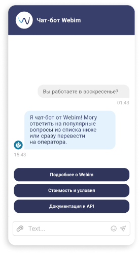 Мгновенные ответы и поддержка в реальном времени